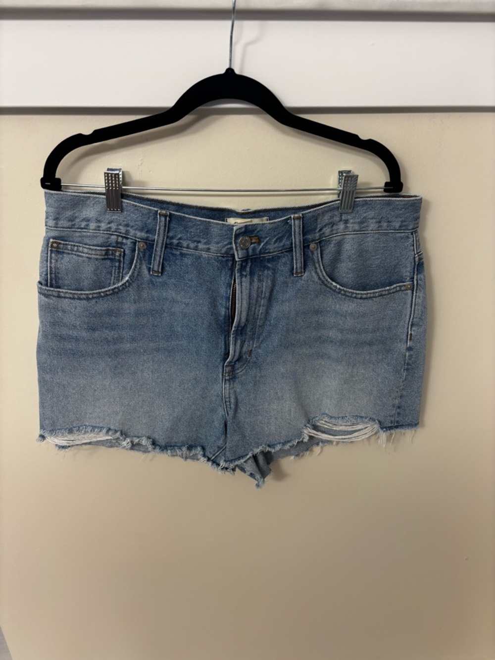 Madewell Light Wash Denim Cutoff Shorts